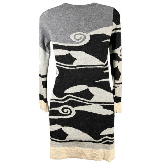 Diane Von Ferstenberg Berlin Long Sleeve Fitted Wool Sweater Dress XS - Picture 6 of 10